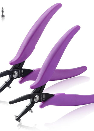 SPEEDWOX 2pcs Metal Hole Punch Pliers Set 1.5mm and 1.8mm Diameter Round Hole Punch Pliers for Sheet Metal Jewelry Hole Punch Set 0.5mm Thick Jewelry Making Pliers
