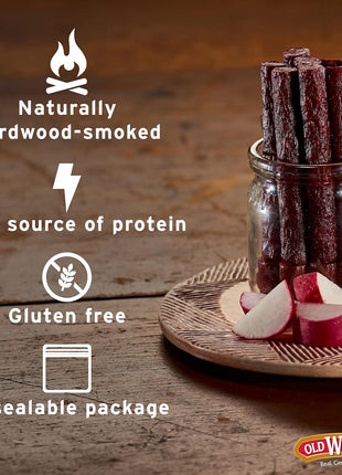 Old Wisconsin Turkey Sausage Snack Sticks, Naturally Smoked, Ready to Eat, High Protein, Low Carb, Keto, Gluten Free, 6 Ounce Resealable Package