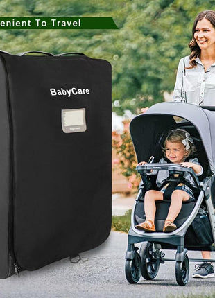 Stroller Travel Bag Compatible with UPPAbaby Vista, Vista V2, Cruz V2,Uppa-baby Bag With Wheels,Dual Handles,Luggage Tag for Airplane Flight Travel