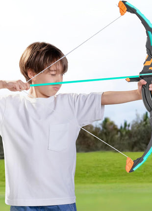 JOYIN Kids Bow and Arrow Set, LED Light Up Archery Toy Set with 9 Suction Cup Arrows, Target & Arrow Case, Indoor and Outdoor Hunting Play Gift Toys for Kids, Boys & Girls Ages 6-12