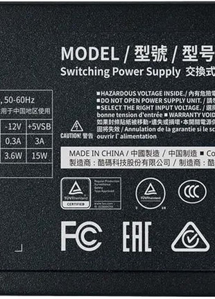 Cooler Master MWE Gold 750 V2 Power Supply, Fully Modular | Certification Cybenetics Gold & Noise Standard +, 80 PLUS Gold, 750W, Semi-Fanless Low Noise, Fully Modular