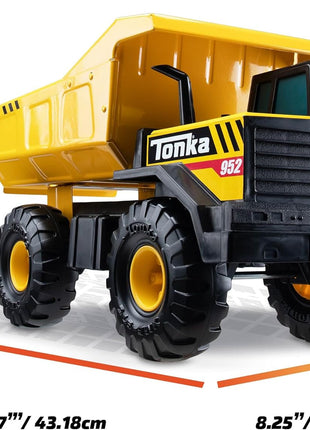 Tonka Steel Classics Mighty Dump Truck - Made with Steel & Sturdy Plastic, Yellow Toy Construction Truck, Boys and Girls, Kids, Toddlers, Ages 3+