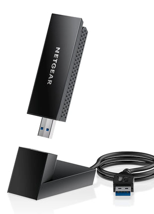 NETGEAR Nighthawk WiFi 6E USB 3.0 Adapter (A8000) - AXE3000 Tri-Band Wireless Gigabit Speed (Up to 3Gbps) - New 6GHz Band – Works with Any WiFi 6 or 6E Router Or Mesh System - for Windows PC