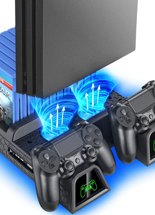 OIVO PS4 Stand for PlayStation 4 Console, Cooling Station for PS4 Slim/Pro/PlayStation 4 Consoles, Pro Vertical Stand with 12 Game Slots