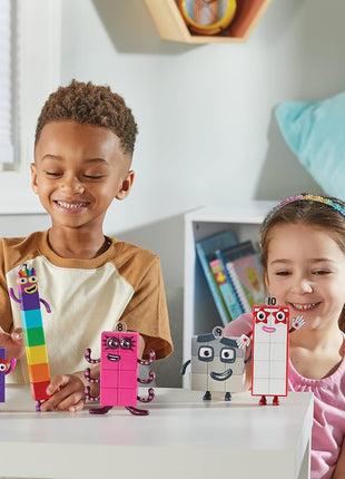 hand2mind Numberblocks Friends Six to Ten Figures – Official Licensed Character Action Figure Set, Numbers and Counting Figurines, Pretend Play Toys, for Kids Ages 3, 4, 5, 6, 7