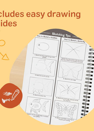 Melissa & Doug Drawing Paper, Sketch Pad, 3-Pack Bundle for Coloring, Writing or Painting (6 x 9 inches) - 50 Sheets Each, Kids Drawing Pad & Art Supplies for Kids Ages 3+
