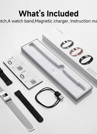 Smart Bracelet, Subscription-Free 24/7 Health Tracking, Heart Rate, SpO2, HRV & Sleep Tracker with IPX8 Waterproof, Wearable Activity & Fitness Tracker, 7-Day Battery, 2 Bands