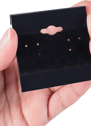 Super Z Outlet Black Velvet Plastic Display Cards for Earrings, Jewelry Accessories, 2 inch x 2 inch (100 Pk)