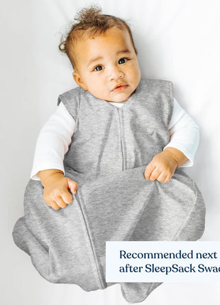 HALO SleepSack, 100% Cotton Wearable Blanket, Swaddle Transition Sleeping Bag, TOG 0.5, Heather Grey, X-Large, 18-24 Months