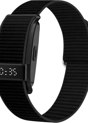 Screenless Activity & Fitness Trackers, Health Tracker with Heart Rate and Sleep Tracking, Works with iOS and Android - Black
