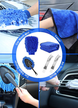 26Pcs Car Detailing Brush Set, Car Detailing Kit, Car Detailing Brushes, Car Cleaning Kit, Car Windshield Cleaning Tool, Professional Car Care kit - Car Wash Brush kit for Interior Exterior Wheels