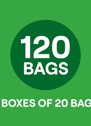 Seventh Generation Extra Strong Tall Kitchen Trash Bags 13 Gallon, 20 count (Pack of 6)-Drawstring