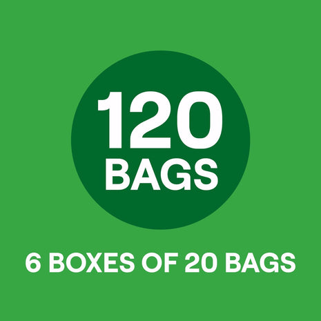 Seventh Generation Extra Strong Tall Kitchen Trash Bags 13 Gallon, 20 count (Pack of 6)-Drawstring