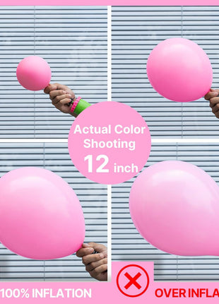 PartyWoo Pink Balloons 127 pcs Different Sizes of 36 18 12 10 5 Inch Matte Pink Balloon Arch Kit Garland for Baby Shower Valentine's Day Princess Bachelorette Birthday Party Decorations Pink Y11