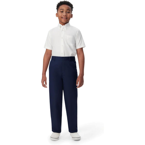 French Toast Boys Pull-on Relaxed Fit School Uniform Pant (Standard & Husky), Navy, 10