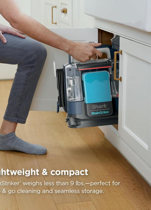 Shark StainStriker Portable Carpet/Upholstery Cleaner, 4 Tools, PX202 | For Carpet, Upholstery & Area Rugs, Stain & Odor Remover, Full Size Solutions, 3.5" Stain, 7" Stain, Crevice & Pet Mess Tools
