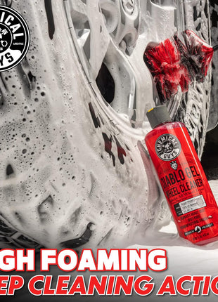 Chemical Guys Diablo Gel Oxygen Infused Foam Wheel & Rim Cleaner, Concentrated Car Wheel Cleaner Safe on All Finishes, Removes Brake Dust, Dirt, Grime, for Cars, Trucks, SUVs, Motorcycles & RVs, 16 oz