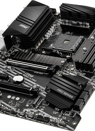 MSI B550-A PRO ProSeries Motherboard (AMD Ryzen 5000, AM4, DDR4, PCIe 4.0, SATA 6Gb/s, M.2, USB 3.2 Gen 2, HDMI/DP, ATX)