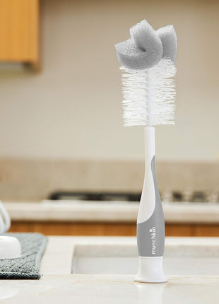 Munchkin Sponge Bottle Brush, Grey/Sage, 2 Count (Pack of 1)
