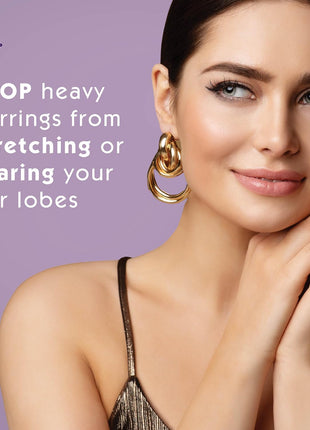 Lobe Miracle- Clear Earring Support Patches - Earring Backs For Droopy Ears - Ear Care Products for Torn or Stretched Ear Lobes (60 Patches)