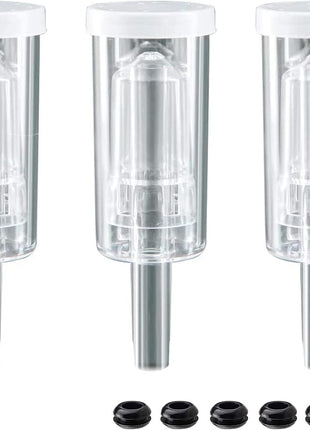 3-Piece Airlock Fermentation Beer Wine Brewing Air Locks 3Pack with Silicone Grommets for Sauerkraut Kimchi Kombucha, transparency 3