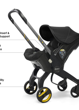 Doona Car Seat & Stroller, Nitro Black - All-in-One Travel System