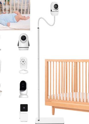 Baby Monitor Floor Stand Holder Mount for Hellobaby HB6550 HB65/HB66/HB248, Nanit Pro & Flex Stand, Momcozy,VTech VM901/VM819/RM7764 Baby Camera Monitor,Adjustable Height Flexible Baby Monitors Holder