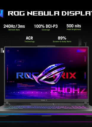 ASUS ROG Strix G18 ROG Nebula Display 2.5K 240Hz 3ms 18 inch Gaming Laptop AMD Ryzen 9 8940HX 16GB RAM 1TB SSD NVIDIA GeForce RTX 5070 Eclipse Grey