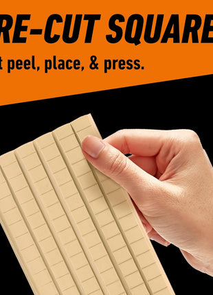 Gorilla Removable Mounting Putty Reusable & Repositionable Adhesive 168 Count Pre-Cut Squares (Pack of 1) Holds 2 lbs. Back to School Supplies for Teachers Students Parents, Indoor Outdoor