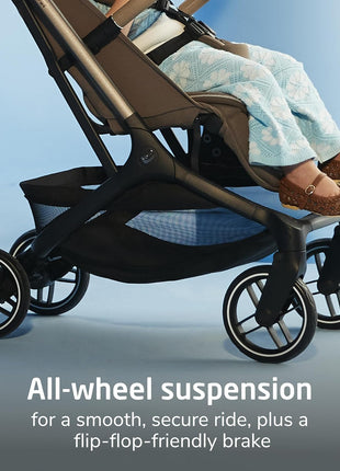Maxi-Cosi Oxford Cabin Lightweight Travel Stroller for Airplane Flights, Portable Stroller for Family Travel, Truffle