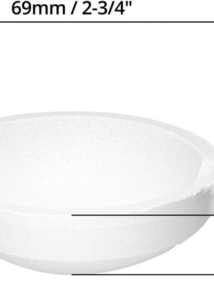 QWORK Ceramic Crucible Bowl, 4 Pcs Quartz Melting Dishes Pot for Melting Casting Refining Gold Silver Brass Alloy, 250g