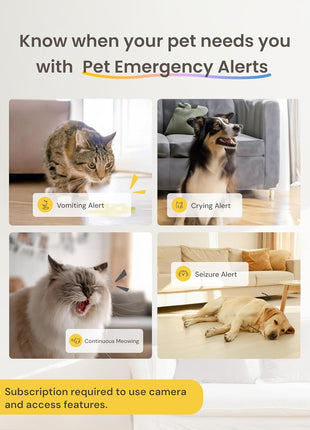 Furbo Mini 360° [Subscription Required] New 2K QHD Pet Camera - Unlock w/Paid Plan: Dog & Cat Safety Alerts, Rotating Treat Toss, 2-Way Speaker (Low Risk, 3mo Min. Cancel Anytime)