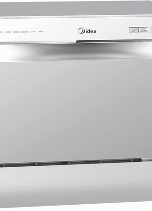 Midea MDC22P2ASS Countertop Dishwasher, 6 Place Settings & 6+2 Washing Cycles Portable Dishwashers, Energy Star Dish Washer for Dorm, RV & Apartment, Silver
