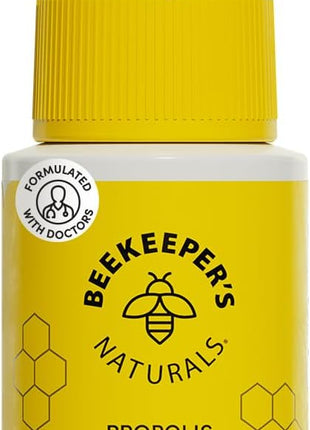 Propolis Throat Spray by Beekeeper's Naturals   95% Bee Propolis Extract, Natural Immune Support & Sore Throat Relief   Antioxidants, Keto, Paleo, Gluten Free (1.0 oz)(Pack of 1)