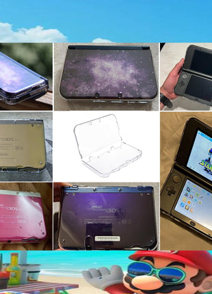 New 3DS XL Case - Ultra Clear Crystal Transparent Hard Shell Protective Case Cover Skin for New 2015 Nintendo 3DS XL LL - [New Modified Hinge-less Design]