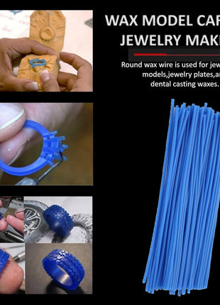 Ruining Casting Wax Line Wire, 2.5mm Jewelers Wax Wire Jewelry Design Wax Dental Wax Making Investment Wax Carving Wax Moulding Wax Line f