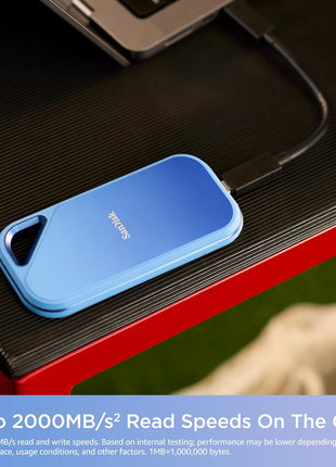 SANDISK 2TB Creator Pro Portable SSD - Up to 2000MB/s, for Laptops and Computers, USB-C, USB 3.2 Gen 2x2, IP65 Water and Dust Resistance, 1 Month of Adobe Creative Cloud Included - SDSSDE81C-2T00-G25