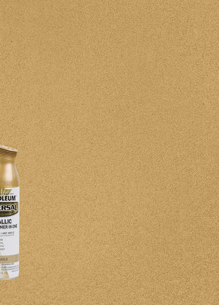 Rust-Oleum Universal All Surface Metallic Spray Paint, Pure Gold | Interior/Exterior, Fast Dry, Rust Preventive, Strong Adhesion, Patented Comfort Trigger Sprays from Any Angle, 11 oz