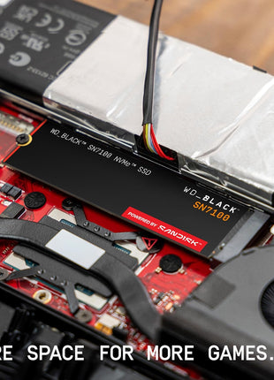 WD_Black SN7100 2TB NVMe SSD - Gen4 PCIe, M.2 2280, Up to 7,250 MB/s Read Speed, Up to 6,900 MB/s Write Speed, Next Gen TLC 3D NAND, for Laptops, Handheld Gaming Devices - WDS200T4X0E