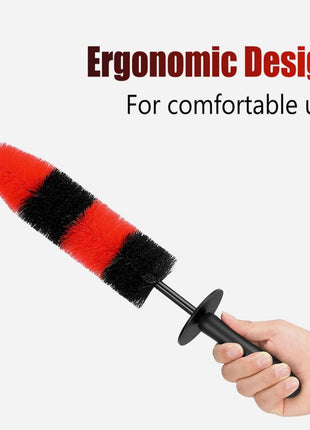 Wheel Rim Brush, Soft Bristle Long Car Tire Detailing Washing Tool for Exhaust Tips Engine, Vehicle Motorcycles Auto Truck SUV RV, No Scratches