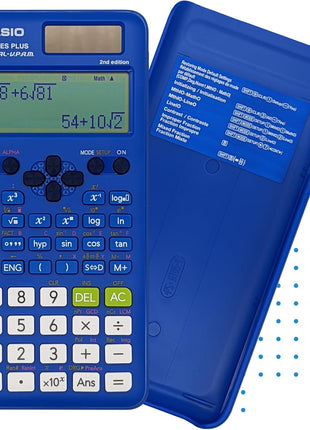 Casio fx-300ES Plus 2nd Edition – Standard Scientific Calculator | 262 Functions, Natural Textbook DisplaySM | Ideal for Middle School, High School Math, Statistics & Algebra | Blue