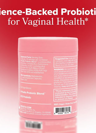 URO Vaginal Probiotics for Odor, Flora & pH Balance – 30-Day Supply