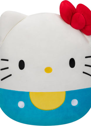 Squishmallows Original Sanrio 14in Hello Kitty in Blue Overalls – Official Jazwares Plush (Large)