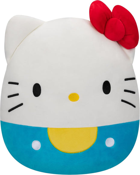 Squishmallows Original Sanrio 14in Hello Kitty in Blue Overalls – Official Jazwares Plush (Large)