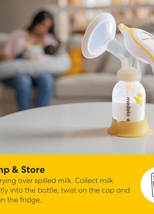 Medela Manual breast pump with Flex Shields Harmony Single Hand for More Comfort and Expressing More Milk