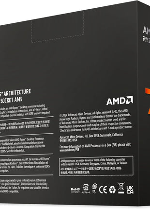 AMD RyzenTM 7 9700X 8-Core, 16-Thread Unlocked Desktop Processor