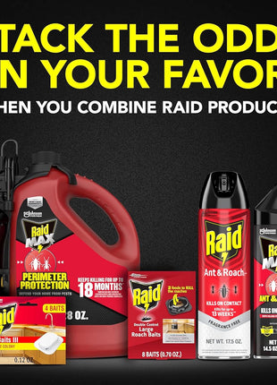 Raid Ant & Roach Killer 26, Fragrance Free Bug Killer for Home Use, Kills Bugs on Contact, 17.5 Oz, 2 Count