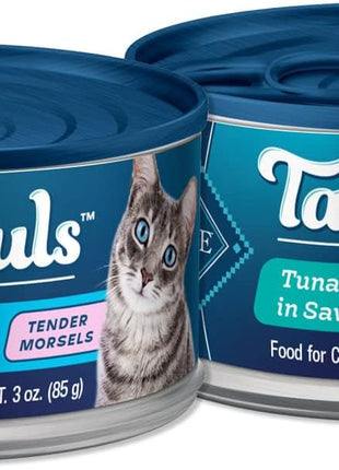 Blue Buffalo Tastefuls Natural Tender Morsels Wet Cat Food Bundle, Chicken and Tuna 3-oz cans (48 Count- 24 of Each Flavor)