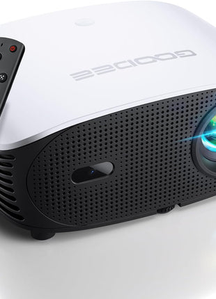 GooDee 4K Smart Projector with 5G WiFi and Bluetooth, Built-in Streaming Apps, Dolby Audio 400 inch Outdoor Movie Projector for Home Theater, Compatible with TV Stick, iOS, Android