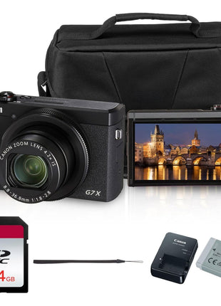 Canon PowerShot G7 X Mark III Digital Camera | 20.1MP 1-Inch Sensor, 4.2X Optical Zoom, 4K UHD Video, Wi-Fi & Bluetooth | Vlogging & Travel Camera with Bag and 64GB Card